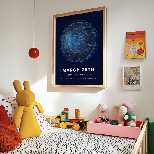 The Day you Were Born Poster - Starry - Celestial Map 10