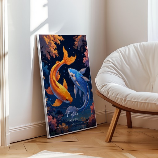 Pisces in Enchanted Surrealism Print - Custom Zodiac Sign Poster 10