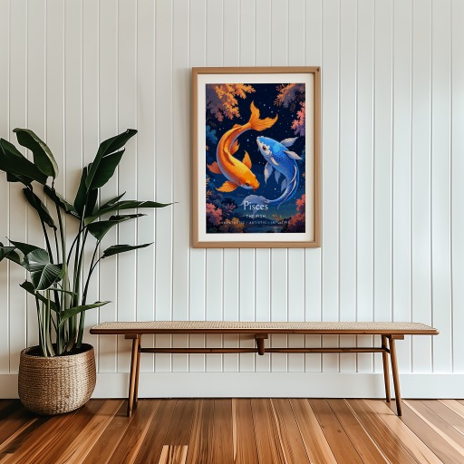 Pisces in Enchanted Surrealism Print - Custom Zodiac Sign Poster 9