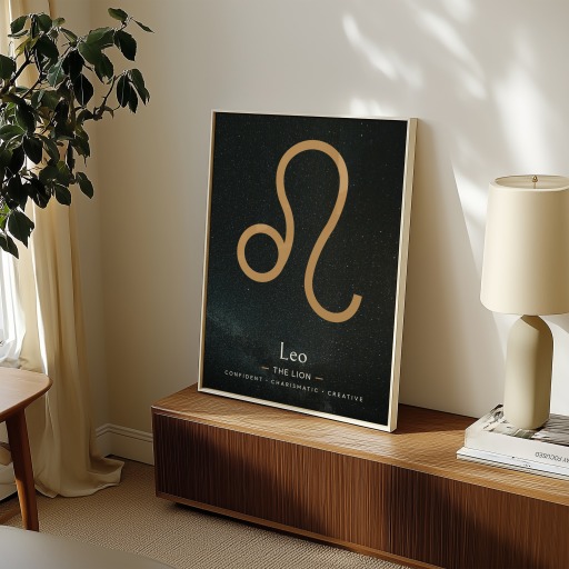 Leo in Simple Sharp Print - Custom Zodiac Sign Poster 11