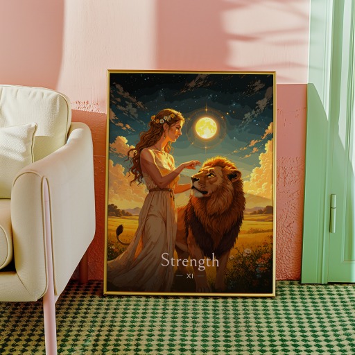 Strength in Enchanted Surrealism Print - Custom Tarot Card Poster 10