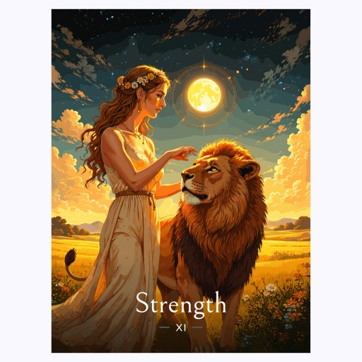 Strength in Enchanted Surrealism Print - Custom Tarot Card Poster 6