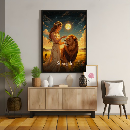 Strength in Enchanted Surrealism Print - Custom Tarot Card Poster 9