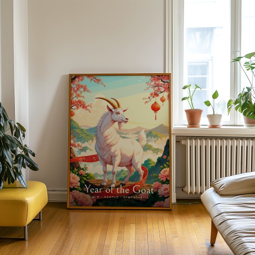 Goat in Enchanted Surrealism Print - Custom Chinese Zodiac Poster 9