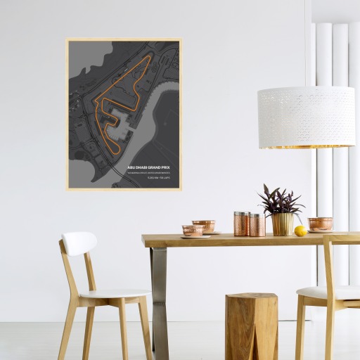 Abu Dhabi Grand Prix Poster - Track Map 11
