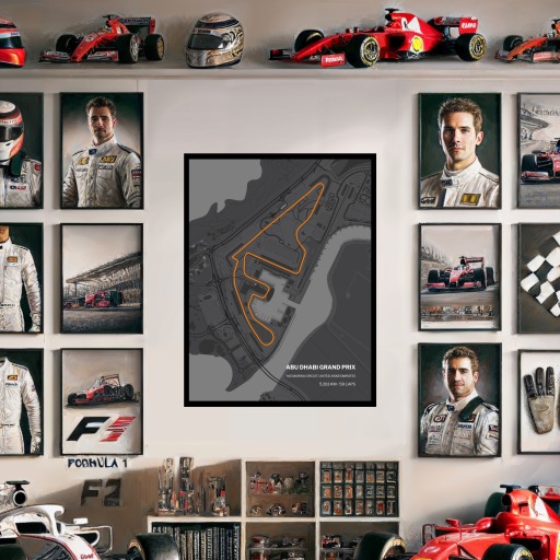 Abu Dhabi Grand Prix Poster - Track Map 7