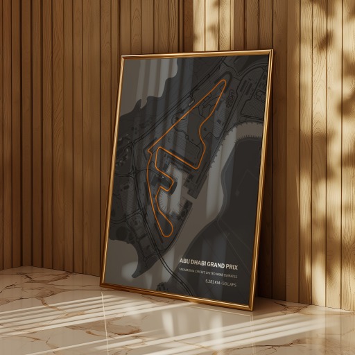 Abu Dhabi Grand Prix Poster - Track Map 9