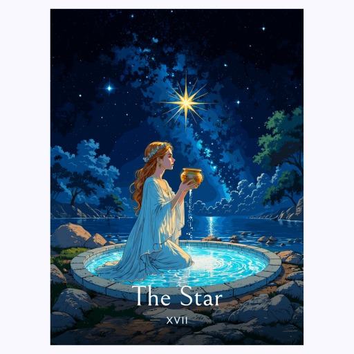 The Star in Enchanted Surrealism Print - Custom Tarot Card Poster 6
