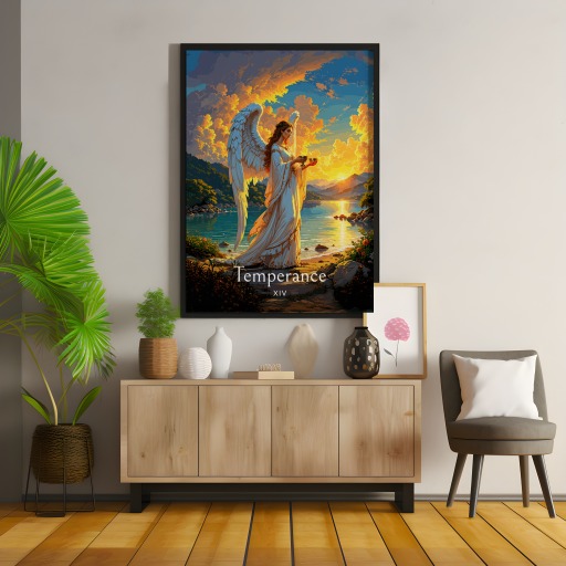 Temperance in Enchanted Surrealism Print - Custom Tarot Card Poster 9