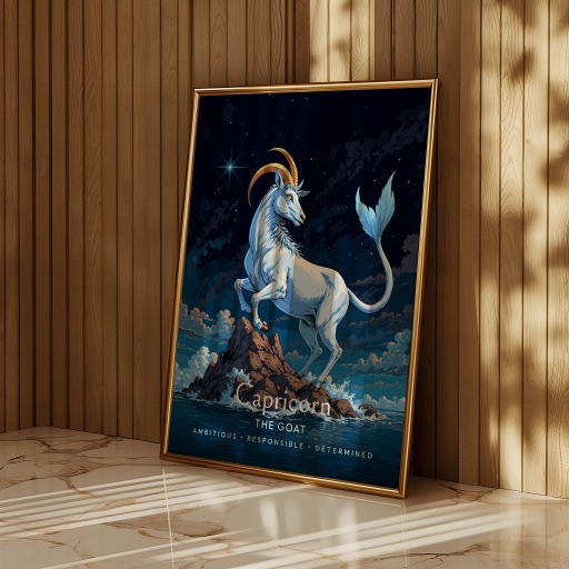Capricorn in Enchanted Surrealism Print - Custom Zodiac Sign Poster 11