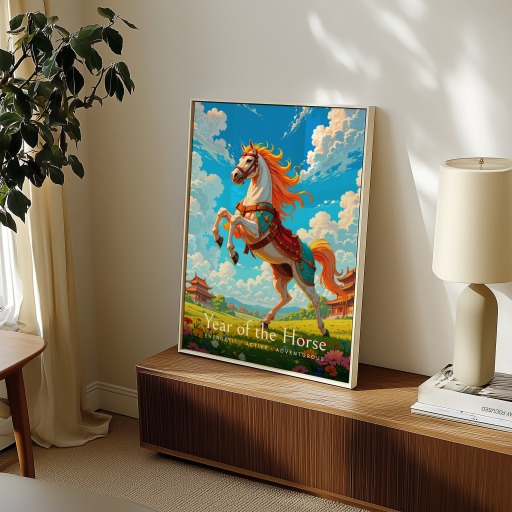 Horse in Enchanted Surrealism Print - Custom Chinese Zodiac Poster 11