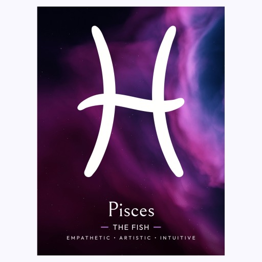 Pisces in Curvy Print - Custom Zodiac Sign Poster 6