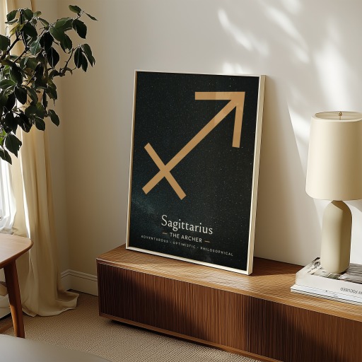 Sagittarius in Simple Sharp Print - Custom Zodiac Sign Poster 11