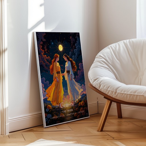 Gemini in Enchanted Surrealism Print - Custom Zodiac Sign Poster 10