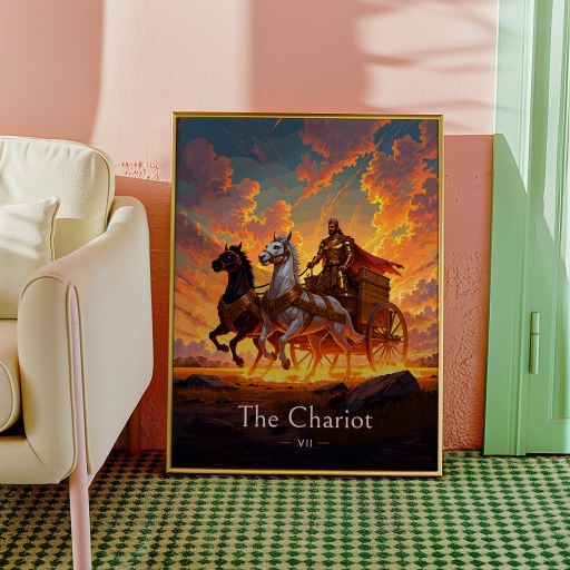 The Chariot in Enchanted Surrealism Print - Custom Tarot Card Poster 10