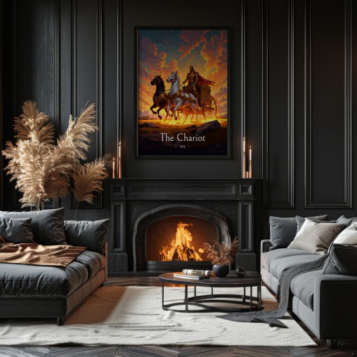 The Chariot in Enchanted Surrealism Print - Custom Tarot Card Poster 11