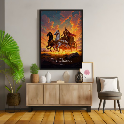 The Chariot in Enchanted Surrealism Print - Custom Tarot Card Poster 9