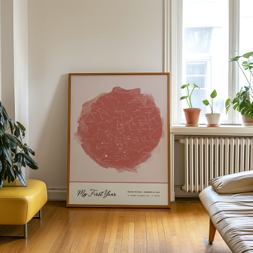 1st Birthday Poster - Celestial Map 9