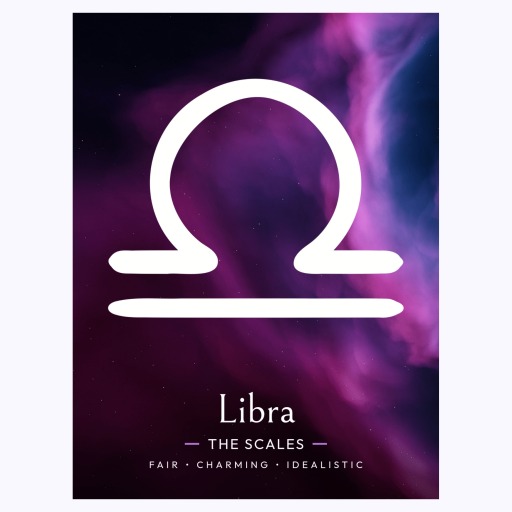 Libra in Curvy Print - Custom Zodiac Sign Poster 6
