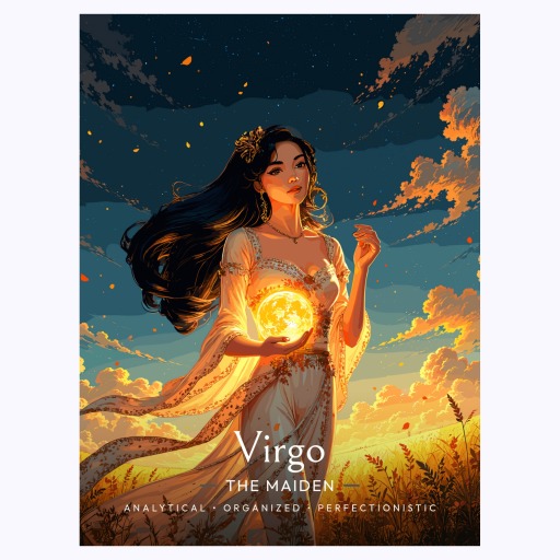 Virgo in Enchanted Surrealism Print - Custom Zodiac Sign Poster 6
