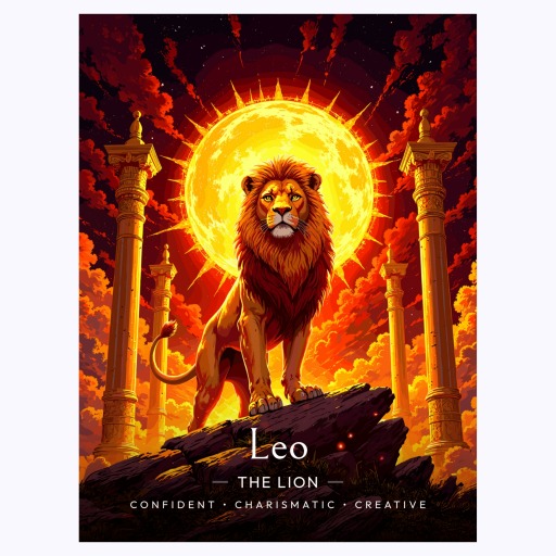Leo in Enchanted Surrealism Print - Custom Zodiac Sign Poster 6