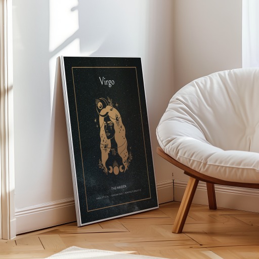 Virgo in Block Print - Custom Zodiac Sign Poster 9