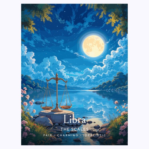 Libra in Enchanted Surrealism Print - Custom Zodiac Sign Poster 6