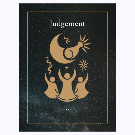 Judgement in Block Print - Custom Tarot Card Poster 6
