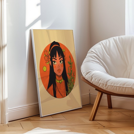 Virgo in Vibrant Grunge Print - Custom Zodiac Sign Poster 10