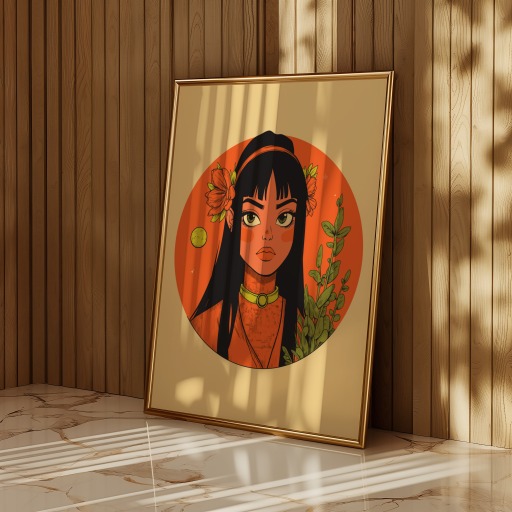 Virgo in Vibrant Grunge Print - Custom Zodiac Sign Poster 11