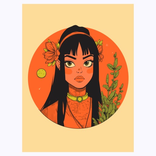 Virgo in Vibrant Grunge Print - Custom Zodiac Sign Poster 6