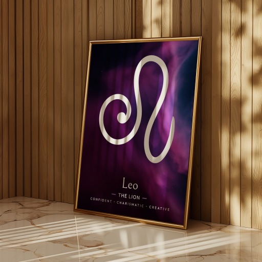 Leo in Curvy Print - Custom Zodiac Sign Poster 11