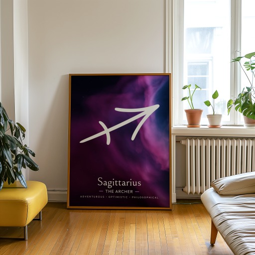 Sagittarius in Curvy Print - Custom Zodiac Sign Poster 9