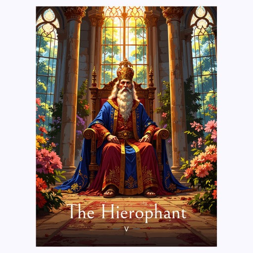 The Hierophant in Enchanted Surrealism Print - Custom Tarot Card Poster 6
