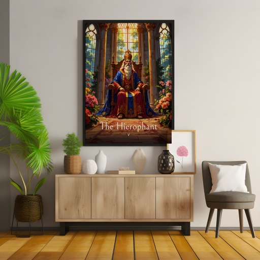 The Hierophant in Enchanted Surrealism Print - Custom Tarot Card Poster 9