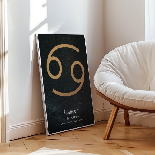 Cancer in Simple Sharp Print - Custom Zodiac Sign Poster 9