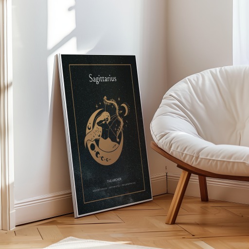 Sagittarius in Block Print - Custom Zodiac Sign Poster 9