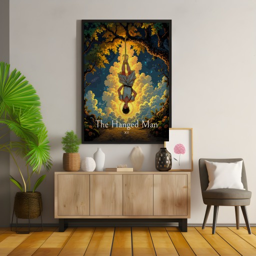 The Hanged Man in Enchanted Surrealism Print - Custom Tarot Card Poster 9