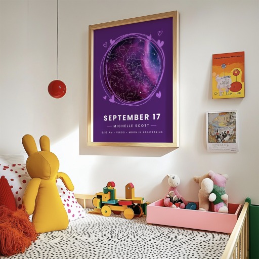 The Day you Were Born Poster - Nebula - Celestial Map 10