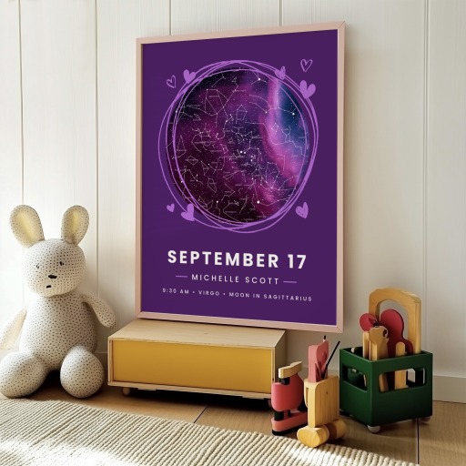 The Day you Were Born Poster - Nebula - Celestial Map 11