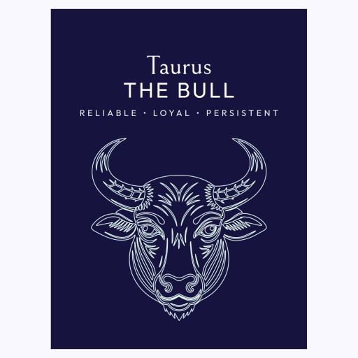 Taurus in Fine Line Print - Custom Zodiac Sign Poster 6