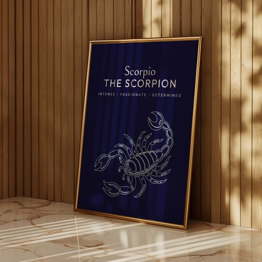 Scorpio in Fine Line Print - Custom Zodiac Sign Poster 11