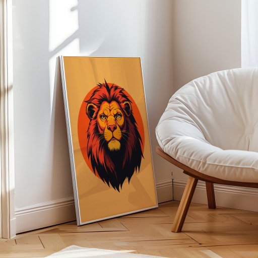 Leo in Vibrant Grunge Print - Custom Zodiac Sign Poster 10