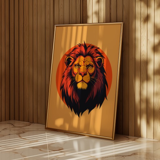 Leo in Vibrant Grunge Print - Custom Zodiac Sign Poster 11