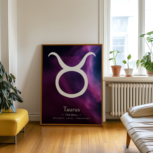 Taurus in Curvy Print - Custom Zodiac Sign Poster 9