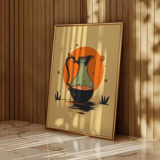 Aquarius in Vibrant Grunge Print - Custom Zodiac Sign Poster 11