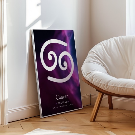 Cancer in Curvy Print - Custom Zodiac Sign Poster 10