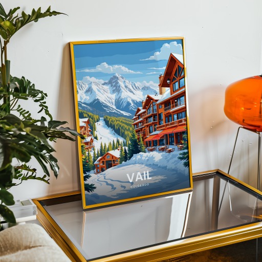 Vail Travel Print - Vintage Travel Art Poster 9