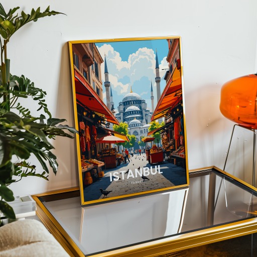 Istanbul Travel Print - Vintage Travel Art Poster 9