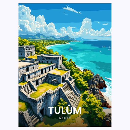 Tulúm Travel Print - Vintage Travel Art Poster 6